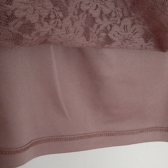 Strapless Tan Lace Overlay Mini Dress Size Small - Picture 15 of 16